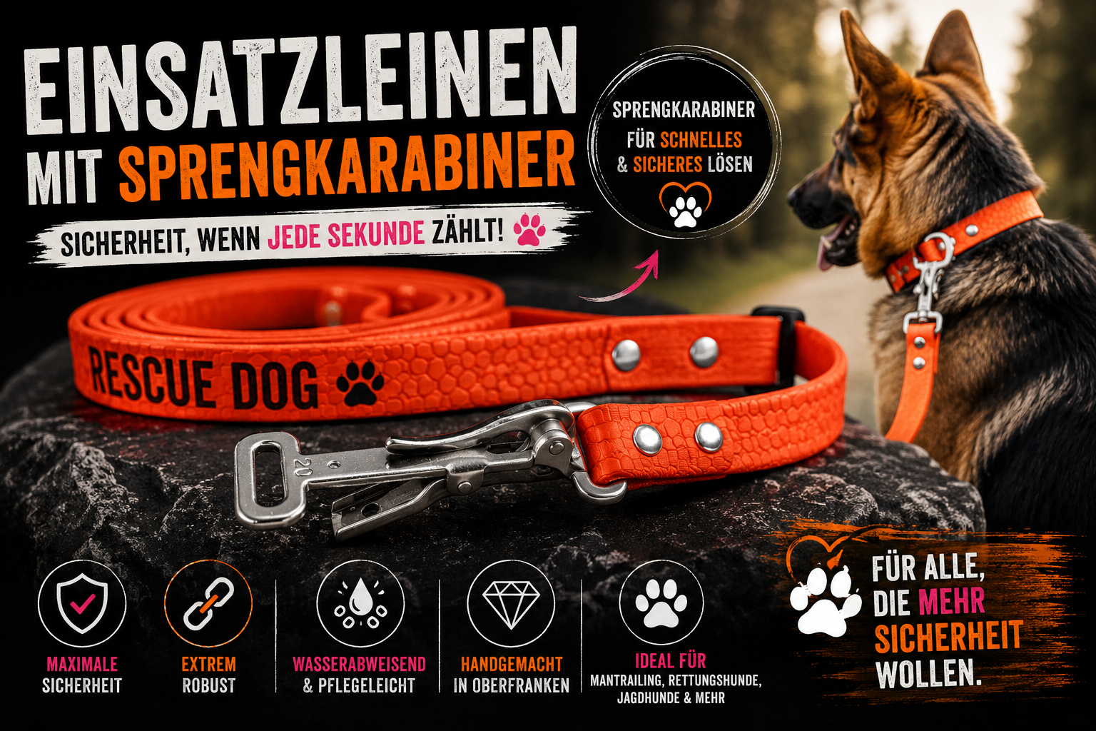 Einsatzleinen mit Sprengkarabiner