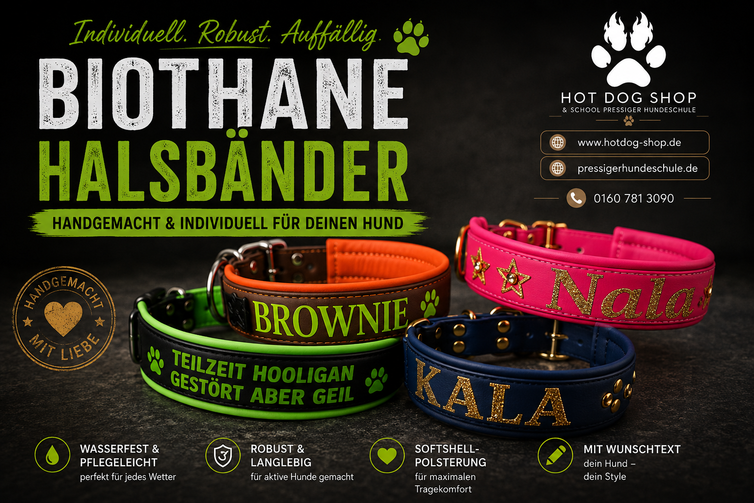 Biothane Halsbänder