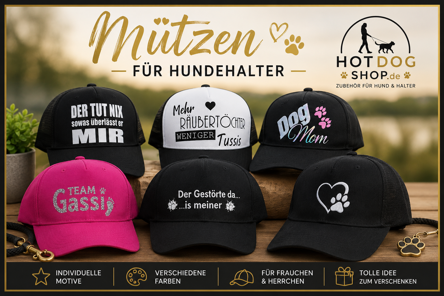 Basecaps für Hundehalter