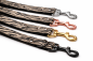 Preview: ZebraStyle Premium Leder-Hundeleine – 2m | 3-fach verstellbar | 84 kg Bruchlast