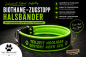 Preview: Biothane® Hundehalsband mit Softshell-Polsterung – personalisiert mit Wunschtext