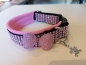 Preview: Strass Hundehalsband Strass Glitzer Halsband rosa mit Softshell Polsterung