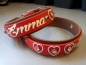 Preview: Personalisiertes Biothane Hundehalsband rot