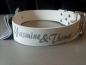 Preview: Personalisiertes Biothane Hochzeits Hundehalsband ab 2,5cm Breite