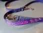 Preview: Biothane Namenshalsband  Hundehalsband mit Wunschtext pink/lila mit Wunschtext