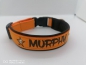 Preview: Personalisiertes Hundehalsband orange/braun