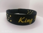 Preview: Personalisiertes Hundehalsband schwarz gold