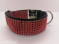 Preview: Strass Hundehalsband Strasshalsband Glitzer Halsband rot gepolstert