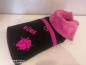 Preview: Hundemantel Regenmantel Softshellmantel wasseranweisend schwarz pink