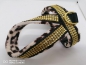 Preview: Hundegeschirr Leoparden-Look mit Strassoprik in gold weich gepolstert