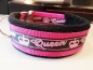 Preview: Queen Hundahalsband schwarz pink