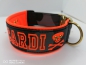 Preview: Wunschtext Namenshalsband Tarnmuster Schneetarn Camouflage orange