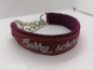 Preview: Hundehalsband Namenshalsband bordeaux