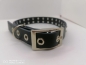 Preview: Echtleder/ Fettleder Hundehalsband Lederhalsband schwarz