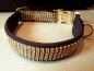 Preview: Strass Hundehalsband Strasshalsband Glitzer Halsband gold mit Polsterung