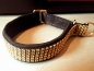 Preview: Strass Hundehalsband Strasshalsband Glitzer Halsband gold mit Polsterung