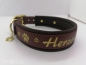 Preview: Biothane Wunschtext Halsband braun Namenshalsband Hundehalsband