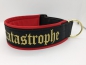 Preview: Hundehalsband personalisiert schwarz,rot,gold