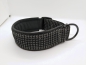 Preview: Strass Hundehalsband Strass Halsband Glitzer Halsband schwarz mit Polsterung