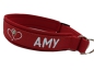 Preview: Hundehalsband rot personalisiert