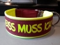 Preview: Hundehalsband Namenshalsband mit Wunschtext neongelb bordeaux