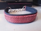 Preview: Strass Hundehalsband Strasshalsband Glitzer Halsband rot gepolstert