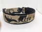 Preview: Flecktarn Hundehalsband mit Beschriftrung