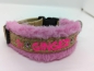Preview: Personalisiertes Hundehalsband aus Kork pink