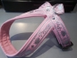 Preview: Führgeschirr Prinzessin rosa/silber 3,5cm breit Hundegeschirr mit Polsterung