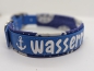 Preview: Biothane Hundehalsband mit Wunschtext 3,5cm breit
