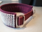 Preview: Strasshalsband Strass Hundehalsband bordeaux