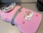 Preview: Hundemantel rosa Einhorn aus wind-und wasserabweisendem Softshell mit Wunschtext