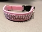 Preview: Strass Hundehalsband Strass Glitzer Halsband rosa mit Polsterung