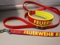 Preview: Biothane Halsband Rettungshund, Feuerwehr personalisiert mit Wunschtext