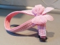 Preview: Führgeschirr kariert rosa mit Polsterung 2,5cm breit
