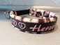 Preview: Personalisiertes Biothane Hundehalsband mit Polsterung aus Wellnessfleece