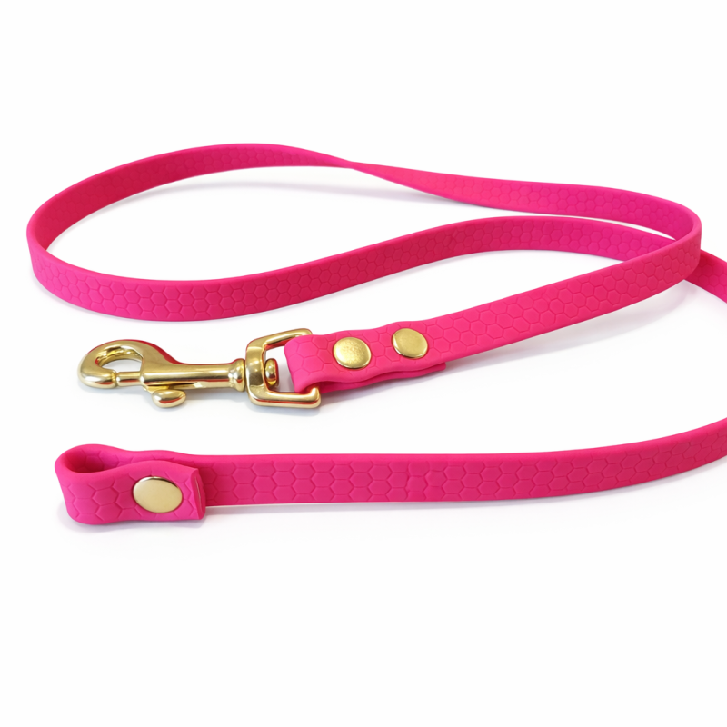 Hexa Sportleine Pink 1 m - leicht Hundeleine für Training & nHundesport