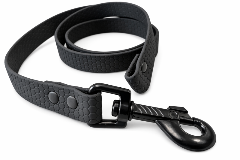 Hexa Sportleine Schwarz 1 m - leicht Hundeleine für Training & Hundesport