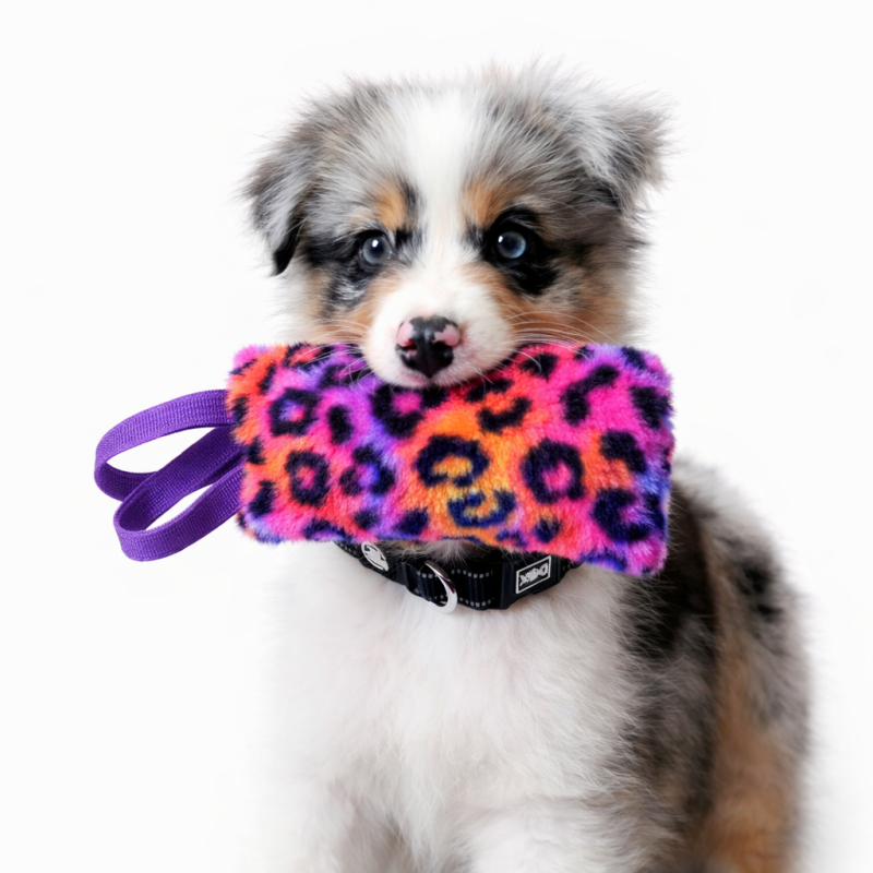 Preview: Welpen-Plüschdummy „SoftStart“ – weiches Apportel für Welpen & Züchter | 16 x 6 cm