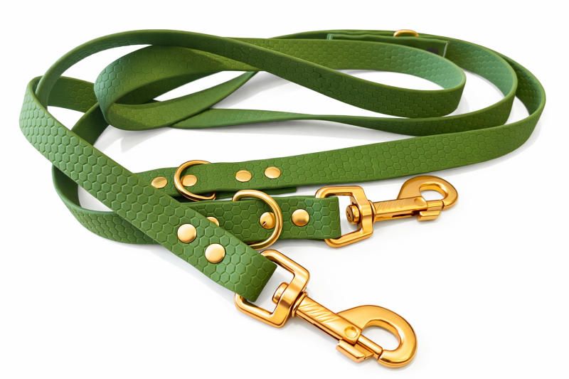 Preview: Hexa Hundeleine Oliv - 18mm / 2,30 m / 3-fach verstellbar