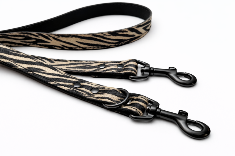 Preview: ZebraStyle Premium Leder-Hundeleine – 2m | 3-fach verstellbar | 84 kg Bruchlast