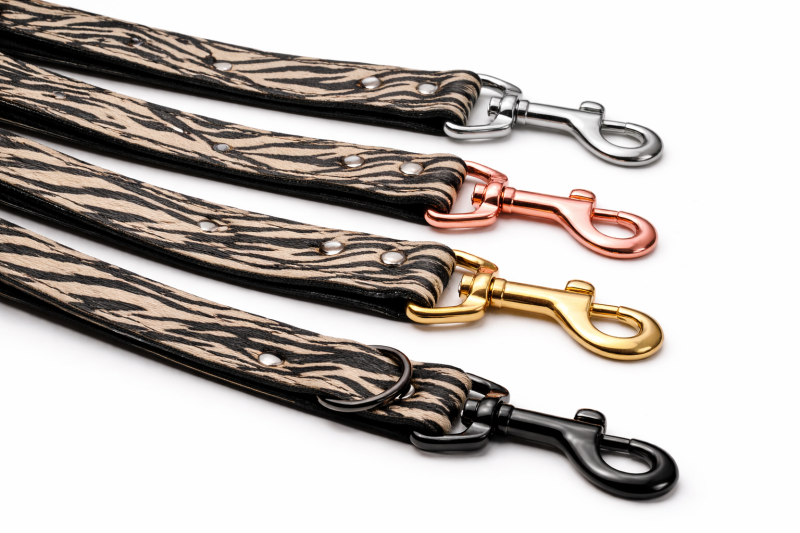 ZebraStyle Premium Leder-Hundeleine – 2m | 3-fach verstellbar | 84 kg Bruchlast