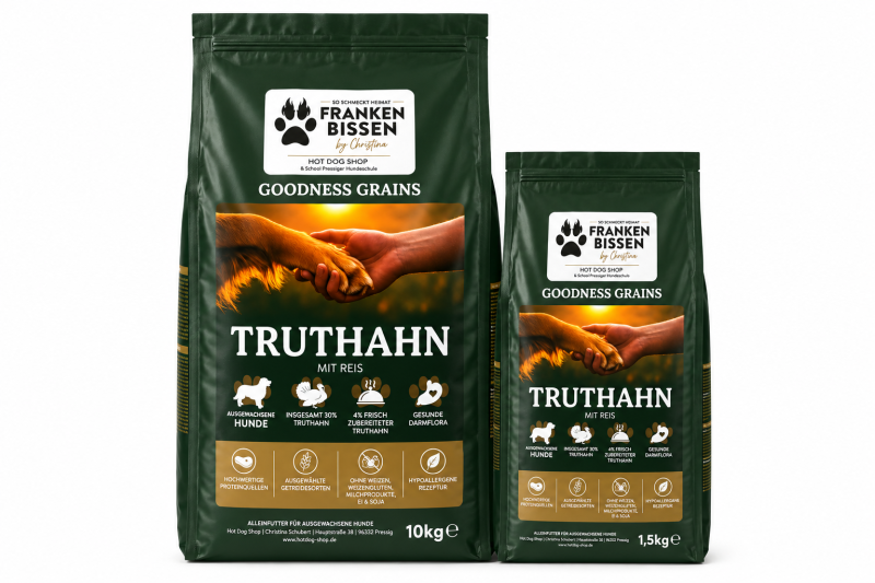 Frankenbissen Goodness Grains Truthahn mit Reis – Premium Hundefutter für ausgewachsene Hunde
