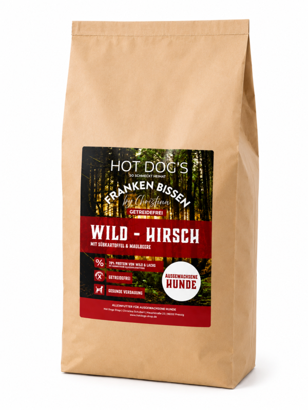 Franken Bissen Grain Free – Wild mit Süßkartoffel & Maulbeere | Getreidefreies Premium-Hundefutter