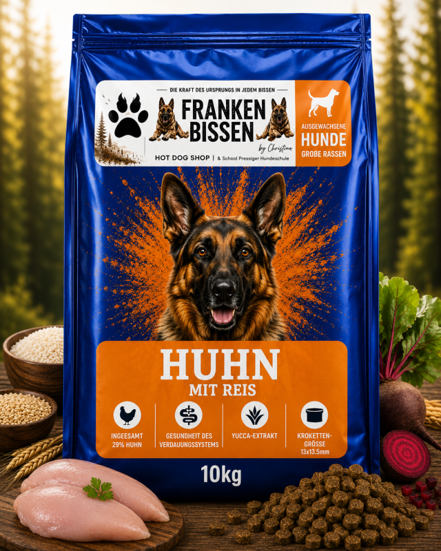 Super Premium Huhn mit Reis – 10 kg | Für ausgewachsene mittelgroße & große Hunde