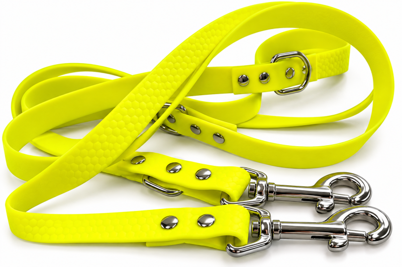 Hexa-Grip Hundeleine Neon-Gelb – griffig, robust & individuell gefertigt 18mm