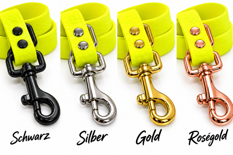 Preview: Hexa-Grip Hundeleine Neon-Gelb – griffig, robust & individuell gefertigt 18mm