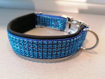 Strasshalsband Hundehalsband Glitzer Halsband blau