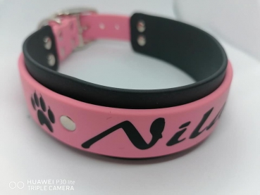 Personalisiertes Biothane Hundehalsband 4cm breit