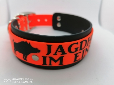 Personalisiertes Jagdhundhalsband Wildschwein 4cm Breite Sicherheitshalsband